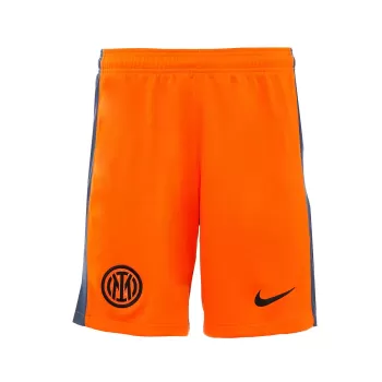2023 2024 Inter Milan Mens Third Soccer Shorts Orange