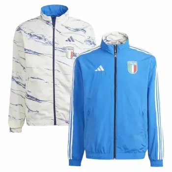 2023 2024 Italy Mens Reversible Anthem Soccer Jacket Blue White