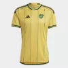2023 2024 Jamaica Mens Home Soccer Jersey Gold Pinstripe