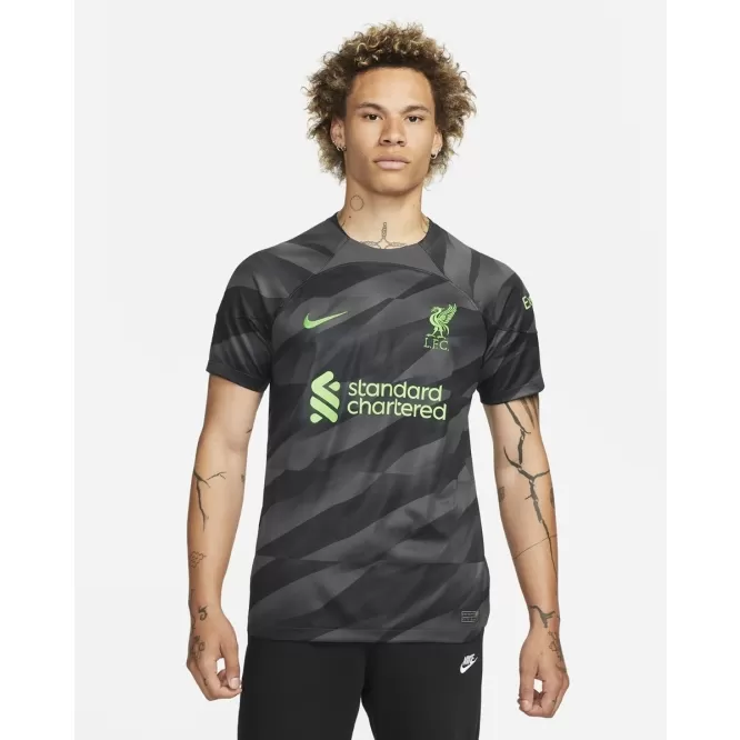 2023 2024 Liverpool FC Mens Black Goalkeeper Soccer Jersey