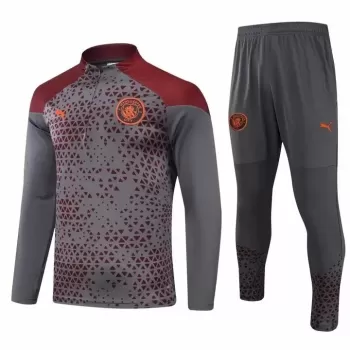 2023 2024 Manchester City Mens Grey Training Technical Soccer Tracksuit Kit