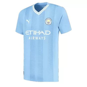 2023 2024 Manchester City Mens Home Soccer Jersey 20th Etihad Anniversary