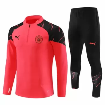 2023 2024 Manchester City Mens Red Training Technical Soccer Tracksuit Kit