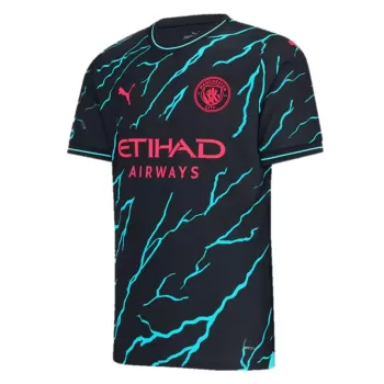 2023 2024 Manchester City Mens Third Soccer Jersey Electric Spark