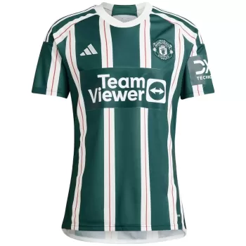 2023 2024 Manchester United Mens Away Soccer Jersey Red Devils Striped