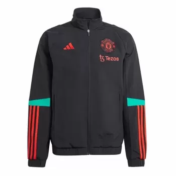 2023 2024 Manchester United Mens Black Training Presentation Soccer Jacket