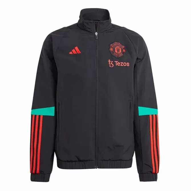 2023 2024 Manchester United Mens Black Training Presentation Soccer Jacket