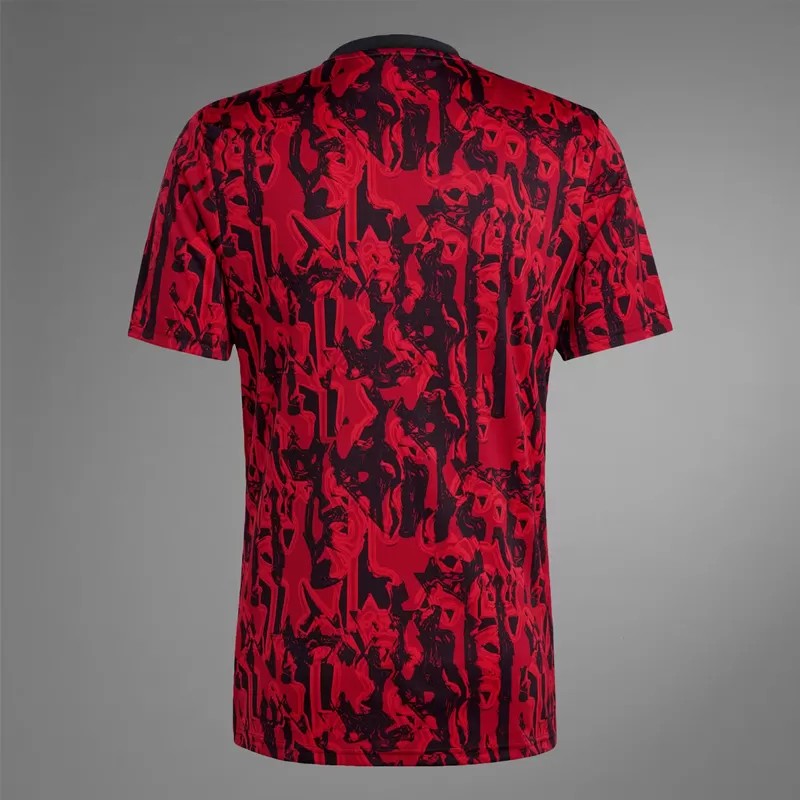 2023 2024 Manchester United Mens Pre Match Soccer Jersey Red Devil Rose 2023 2024 Manchester United Mens Pre Match Soccer Jersey Red Devil Rose