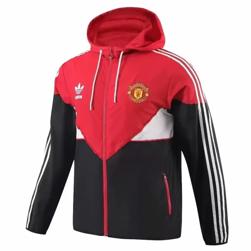 2023 2024 Manchester United Mens Red All Weather Soccer Training Jacket