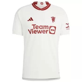 2023 2024 Manchester United Mens Third Soccer Jersey Red Devils White