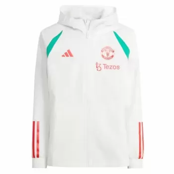 2023 2024 Manchester United Mens White Training Presentation Soccer Jacket
