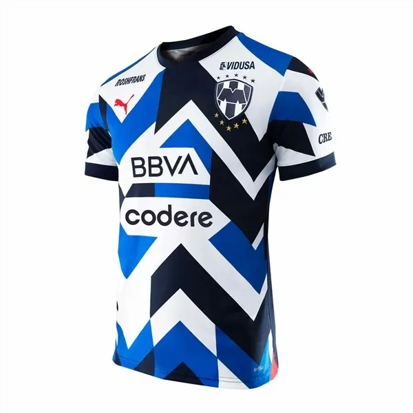 2023 2024 Monterrey Mens Third Soccer Jersey Rayados Blue