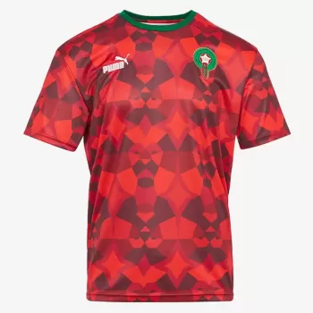 2023 2024 Morocco Mens Ftblculture Soccer Jersey Tango Red