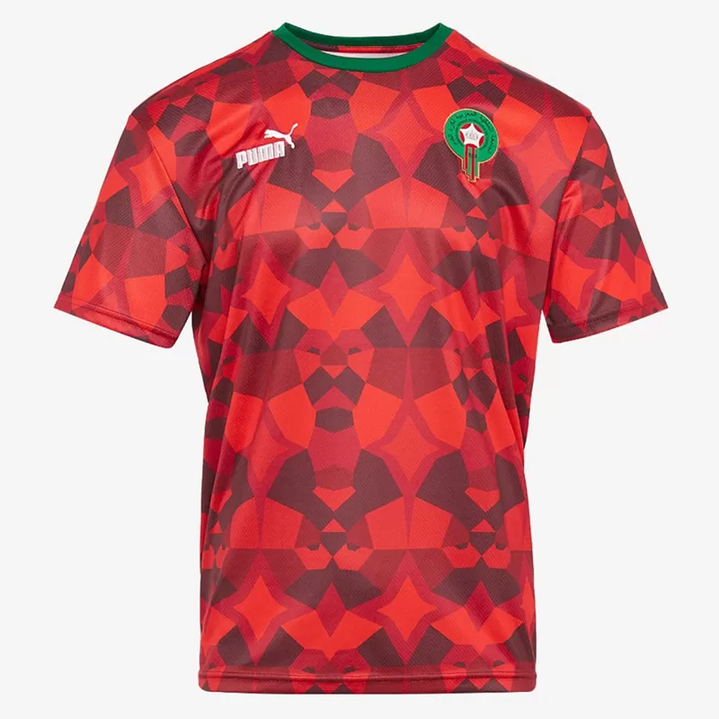 2023 2024 Morocco Mens Ftblculture Soccer Jersey Tango Red