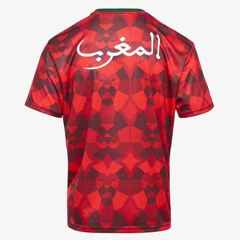 2023 2024 Morocco Mens Ftblculture Soccer Jersey Tango Red
