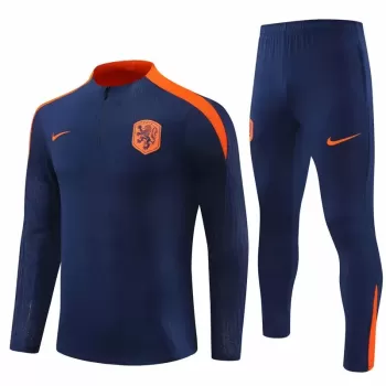 2023 2024 Netherlands Mens Navy Training Technical Soccer Tracksuit Kit