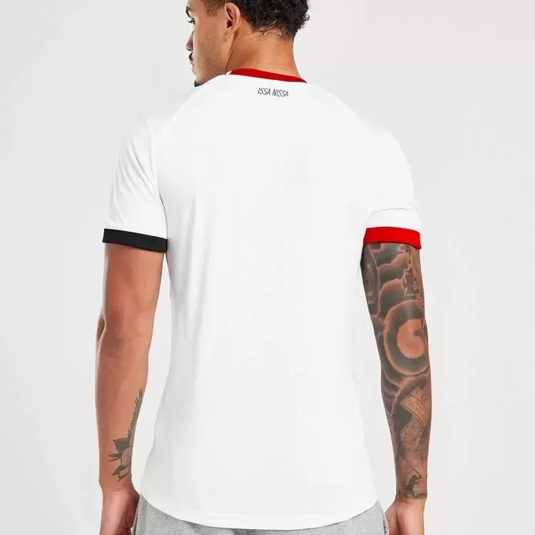 2023 2024 OGC Nice Mens Away Soccer Jersey White Red Black 2023 2024 OGC Nice Mens Away Soccer Jersey White Red Black