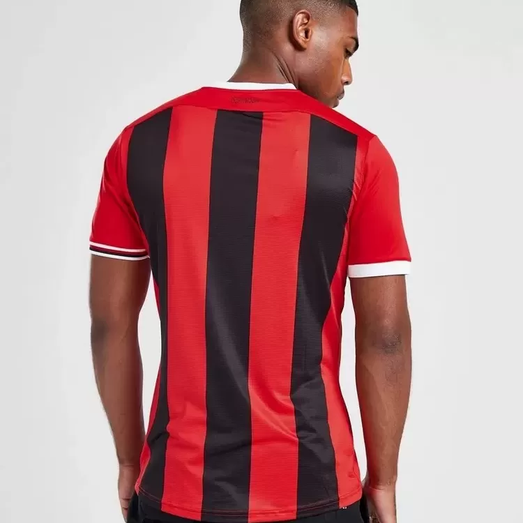 2023 2024 OGC Nice Mens Home Soccer Jersey Red Black Stripes