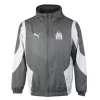 2023 2024 Olympique de Marseille Mens Pre Match Soccer Jacket Black Blue