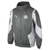 2023 2024 Olympique de Marseille Mens Pre Match Soccer Jacket Black Blue