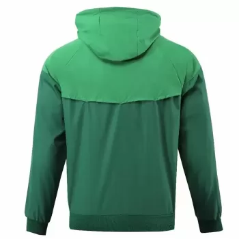 2023 2024 Palmeiras Mens Green Full Zip Hooded Windrunner Soccer Jacket