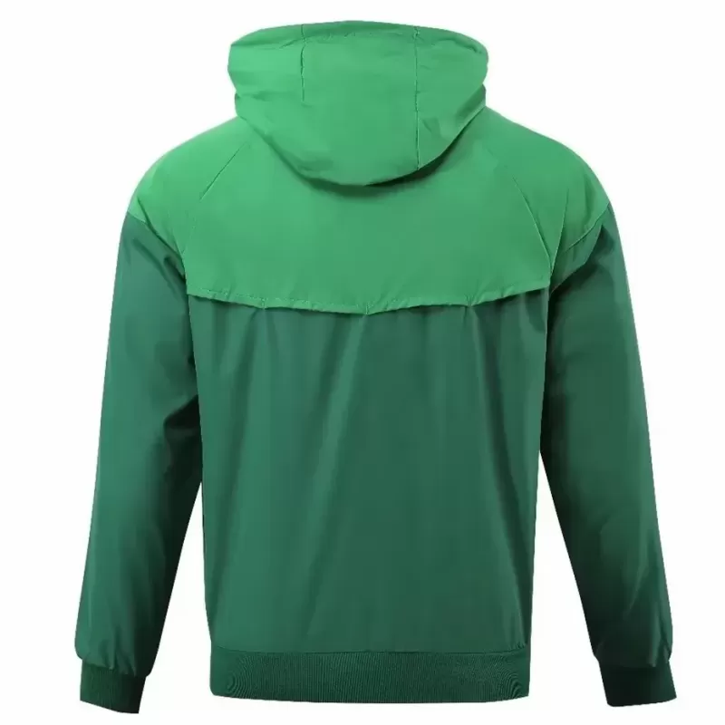 2023 2024 Palmeiras Mens Green Full Zip Hooded Windrunner Soccer Jacket 2023 2024 Palmeiras Mens Green Full Zip Hooded Windrunner Soccer Jacket