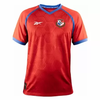 2023 2024 Panama Mens Home Soccer Jersey Red Hexagon Pattern