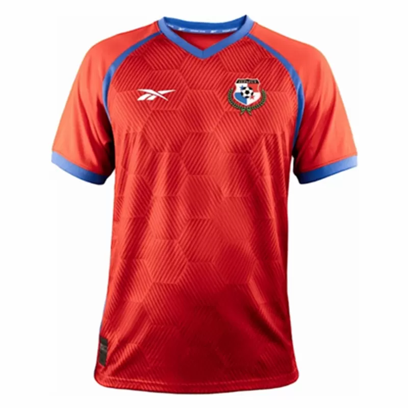 2023 2024 Panama Mens Home Soccer Jersey Red Hexagon Pattern 2023 2024 Panama Mens Home Soccer Jersey Red Hexagon Pattern