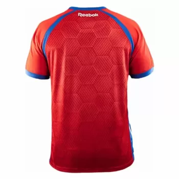 2023 2024 Panama Mens Home Soccer Jersey Red Hexagon Pattern