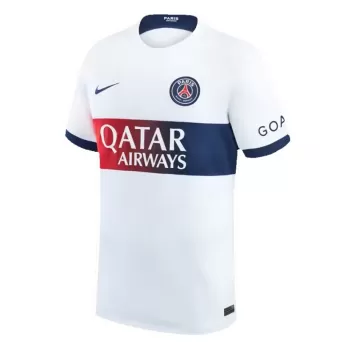 2023 2024 Paris Saint Germain Mens Away Soccer Jersey Prism White