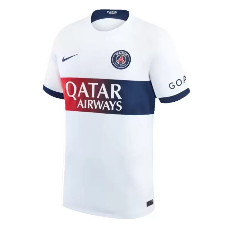 2023 2024 Paris Saint Germain Mens Away Soccer Jersey Prism White 2023 2024 Paris Saint Germain Mens Away Soccer Jersey Prism White