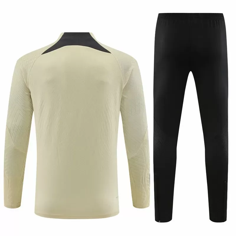 2023 2024 Paris Saint Germain Mens Beige Training Technical Soccer Tracksuit Kit 2023 2024 Paris Saint Germain Mens Beige Training Technical Soccer Tracksuit Kit
