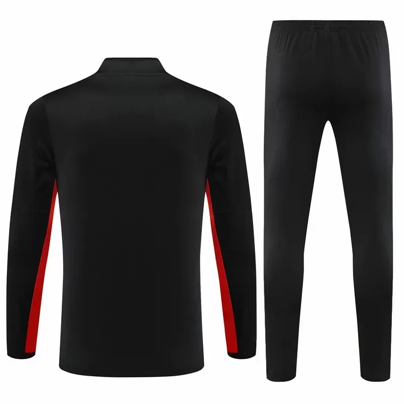 2023 2024 Paris Saint Germain Mens Black Training Technical Soccer Tracksuit Kit