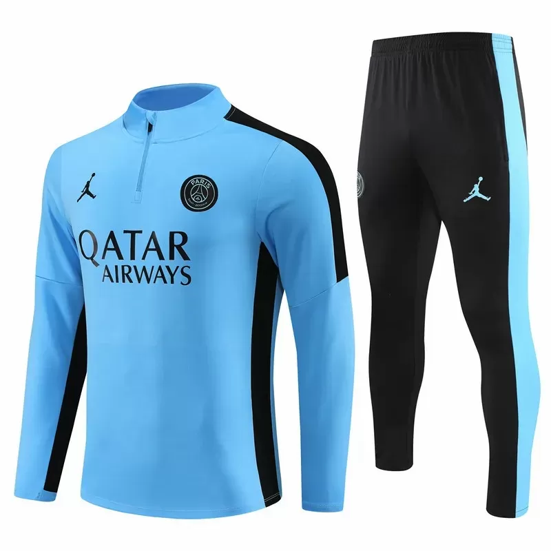 2023 2024 Paris Saint Germain Mens Blue Training Technical Soccer Tracksuit Kit
