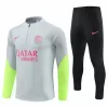 2023 2024 Paris Saint Germain Mens Grey Training Technical Soccer Tracksuit Kit