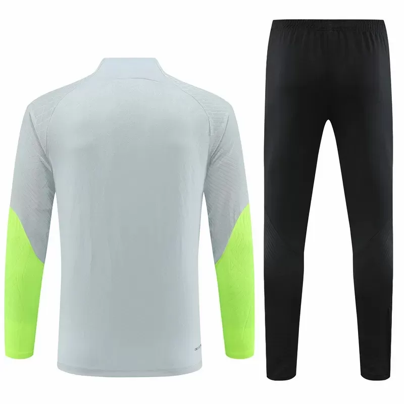2023 2024 Paris Saint Germain Mens Grey Training Technical Soccer Tracksuit Kit