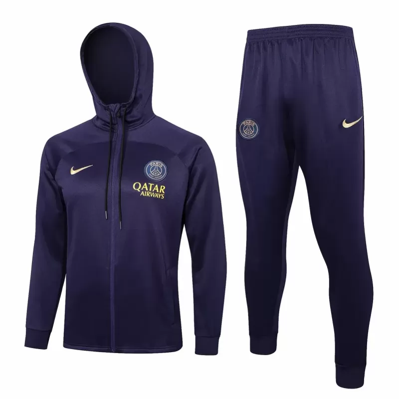 2023 2024 Paris Saint Germain Mens Navy Hooded Presentation Soccer Tracksuit Kit 2023 2024 Paris Saint Germain Mens Navy Hooded Presentation Soccer Tracksuit Kit