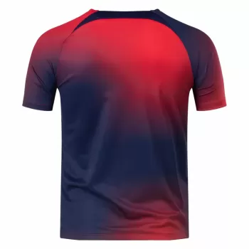 2023 2024 Paris Saint Germain Mens Pre Match Soccer Jersey Red Blue Gradient
