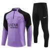 2023 2024 Paris Saint Germain Mens Purple Training Technical Soccer Tracksuit Kit