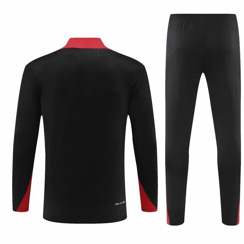 2023 2024 Portugal Mens Black Training Technical Soccer Tracksuit Kit