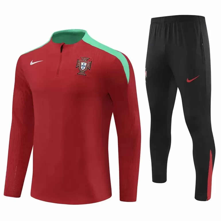 2023 2024 Portugal Mens Red Training Technical Soccer Tracksuit Kit 2023 2024 Portugal Mens Red Training Technical Soccer Tracksuit Kit