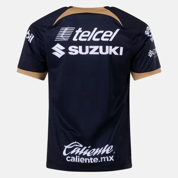 2023 2024 Pumas UNAM Mens Away Soccer Jersey Navy Gold