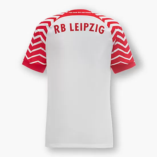 2023 2024 RB Leipzig Mens Home Soccer Jersey Red White Stripe