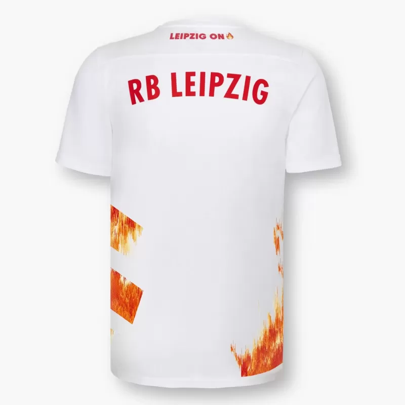 2023 2024 RB Leipzig Mens On Fire Soccer Jersey White Red