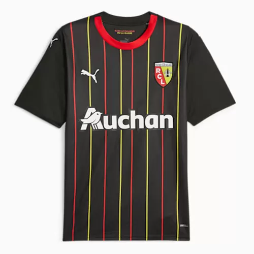 2023 2024 RC Lens Mens Away Soccer Jersey Black Red 2023 2024 RC Lens Mens Away Soccer Jersey Black Red