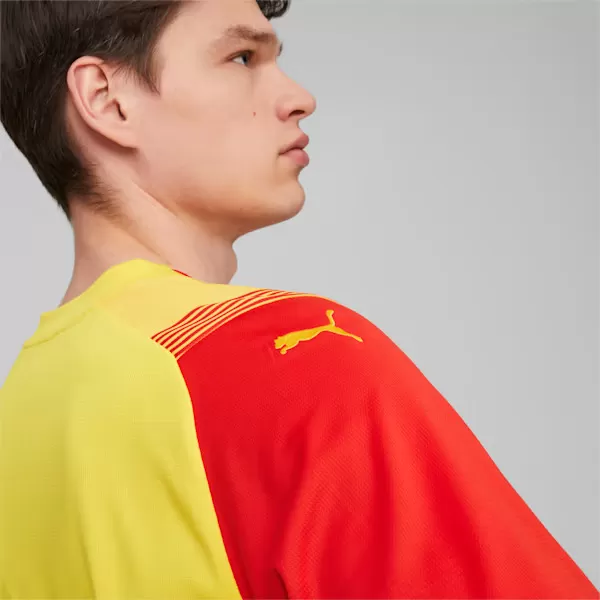 2023 2024 RC Lens Mens Home Soccer Jersey Yellow Red