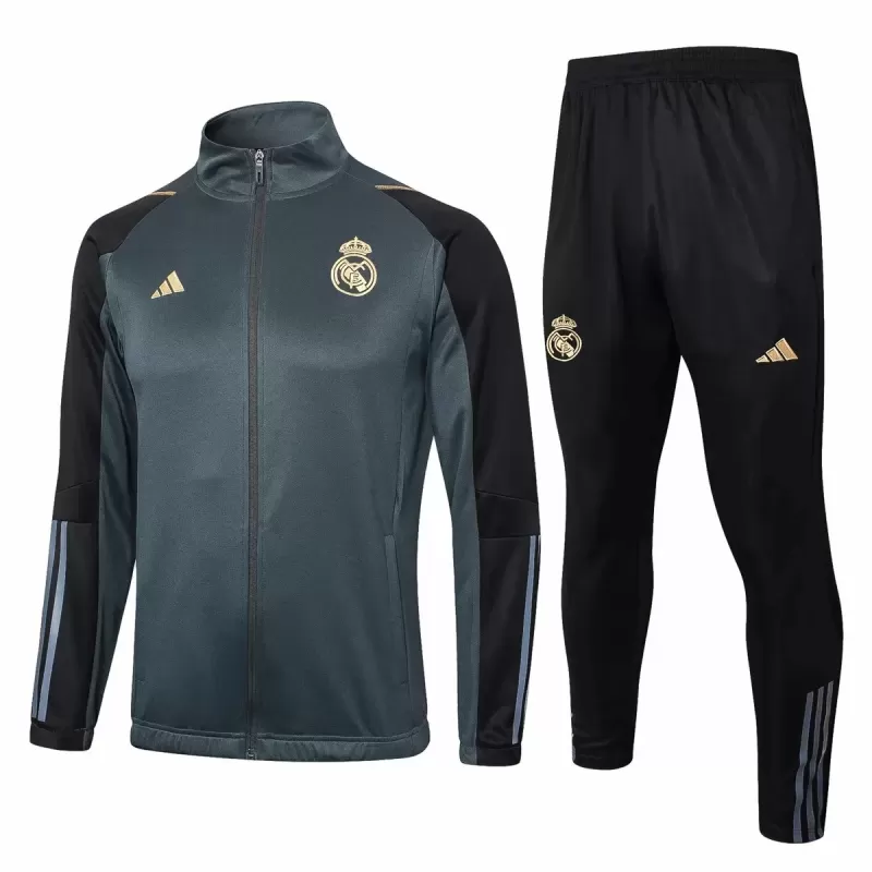 2023 2024 Real Madrid Grey Training Presentation Soccer Tracksuit Kit 2023 2024 Real Madrid Grey Training Presentation Soccer Tracksuit Kit