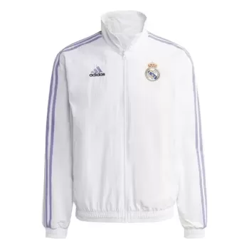 2023 2024 Real Madrid Mens Anthem Reversible Soccer Jacket Blue