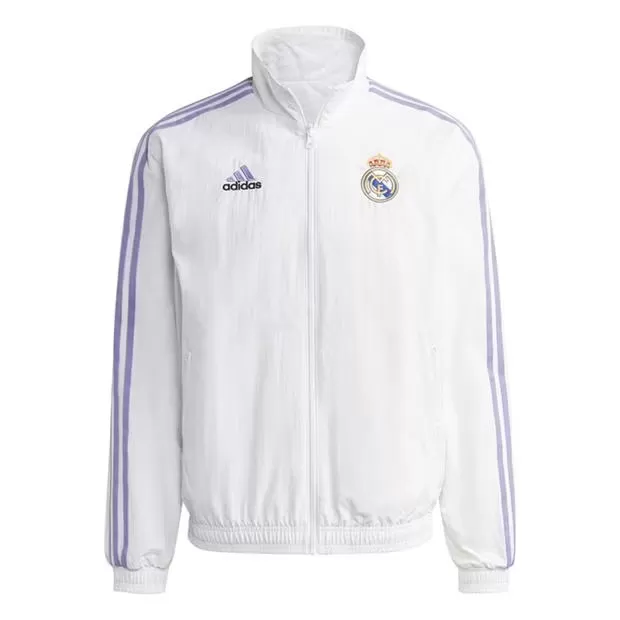 2023 2024 Real Madrid Mens Anthem Reversible Soccer Jacket Blue 2023 2024 Real Madrid Mens Anthem Reversible Soccer Jacket Blue