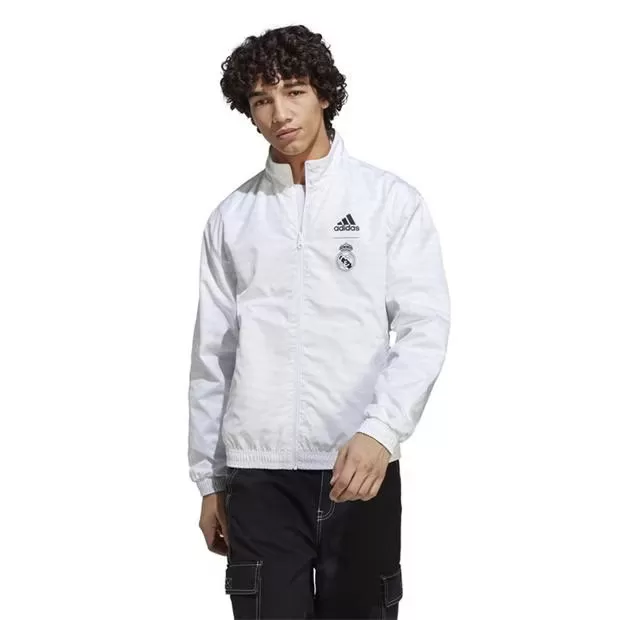 2023 2024 Real Madrid Mens Anthem Reversible Soccer Jacket Blue 2023 2024 Real Madrid Mens Anthem Reversible Soccer Jacket Blue